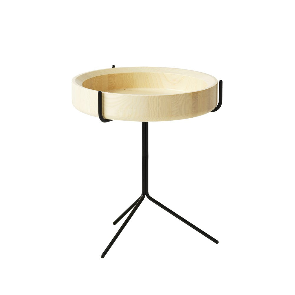 Swedese Drum bord naturlack-h.46cm-svart stativ