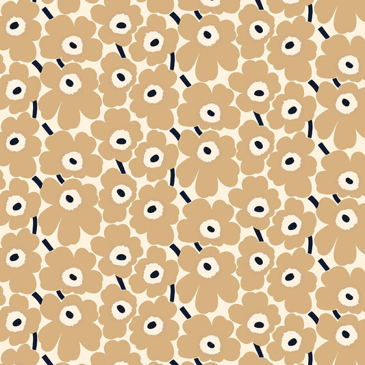 Marimekko Pieni Unikko oilcloth naturewhite-beige-dark blue