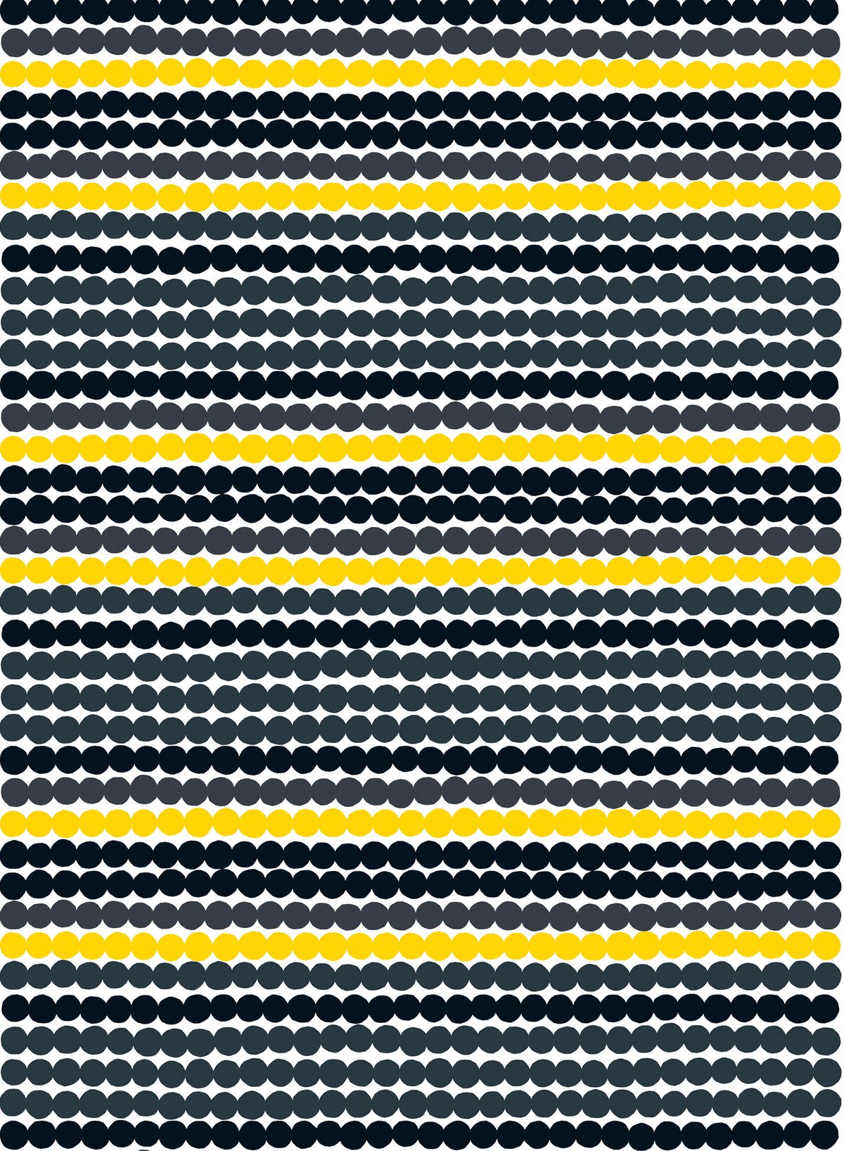 Marimekko Räsymatto oilcloth Grey-black-yellow