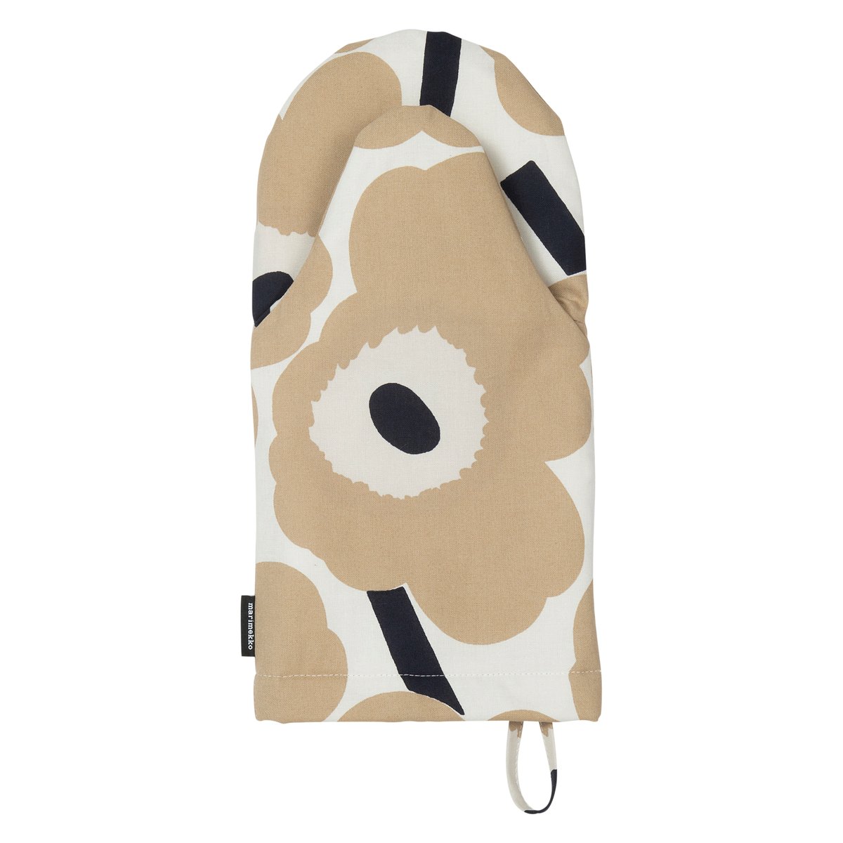 Marimekko Pieni Unikko Ofenhandschuh Off white-beige-dunkelblau