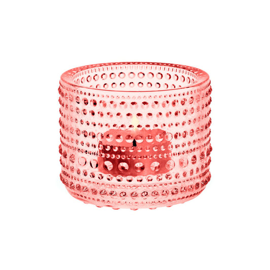 Iittala Kastehelmi candleholder salmon pink