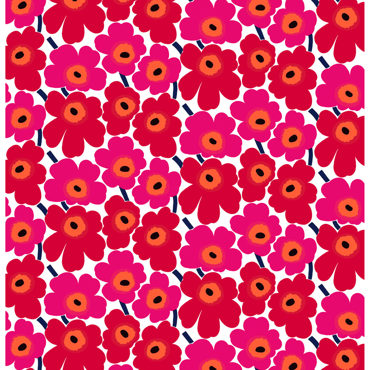 Marimekko Pieni Unikko Stoff Baumwolle Rot