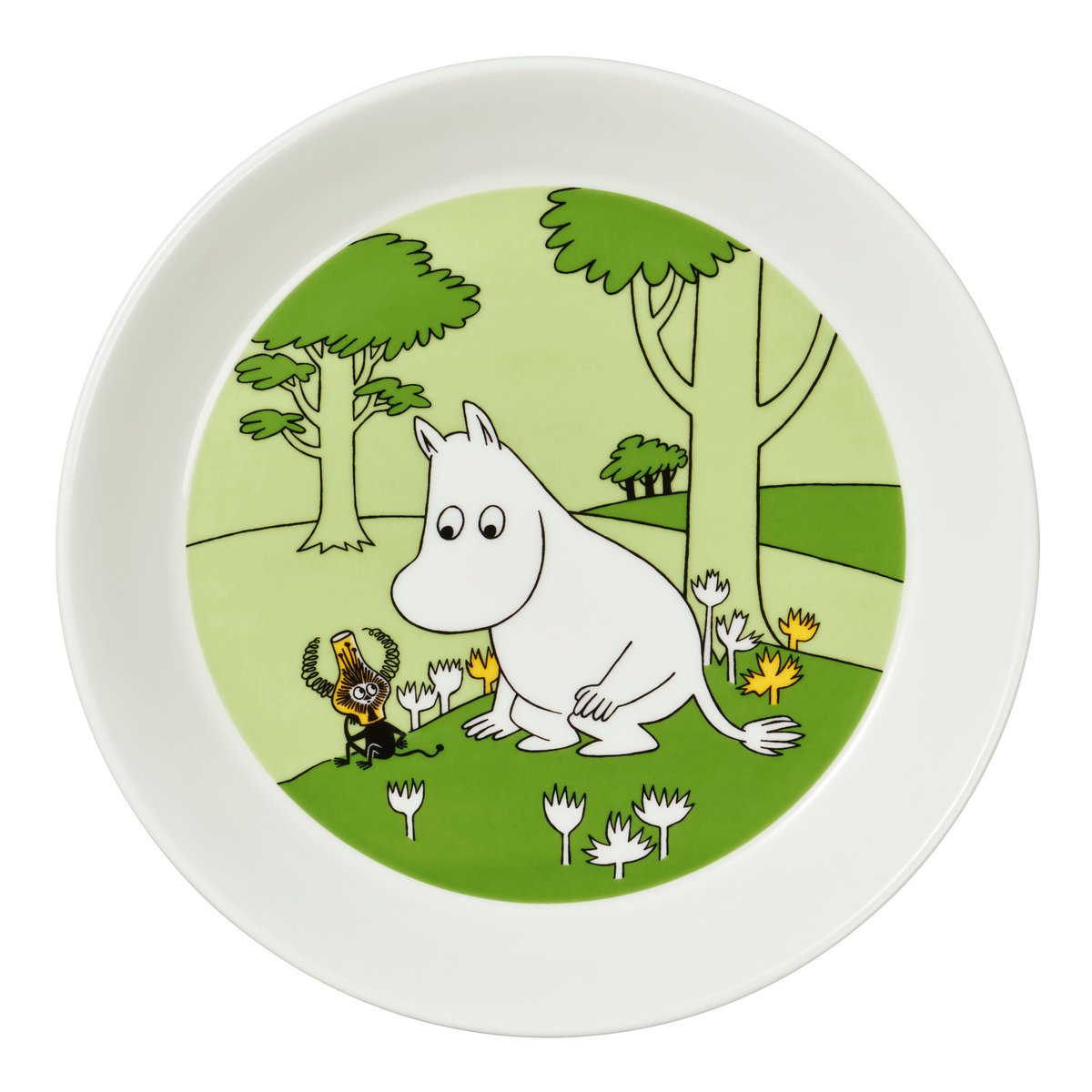 Arabia Moomintroll plate grass green