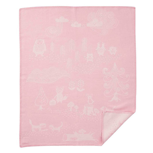 Klippan Yllefabrik Little bear childrens blanket rosa