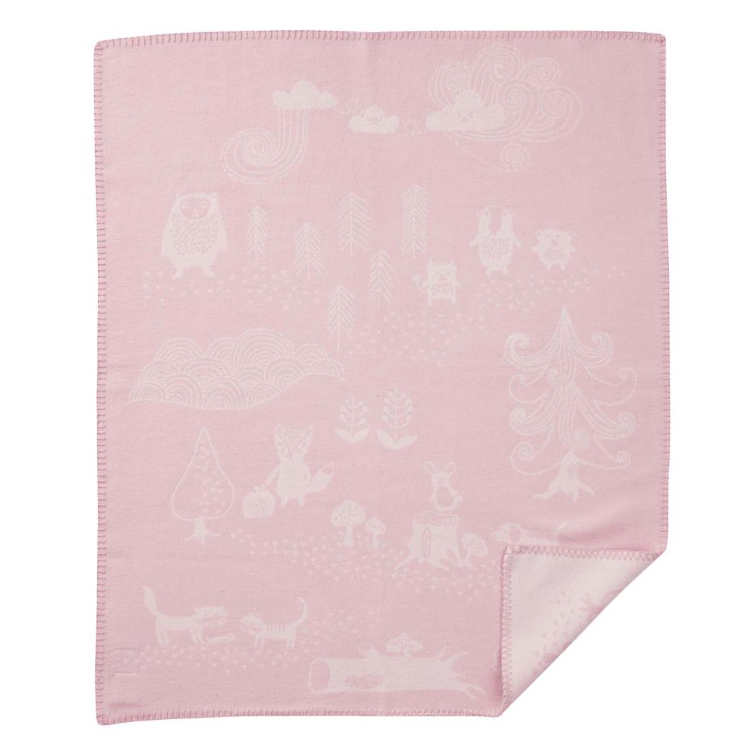 Klippan Yllefabrik Little bear barnfilt rosa