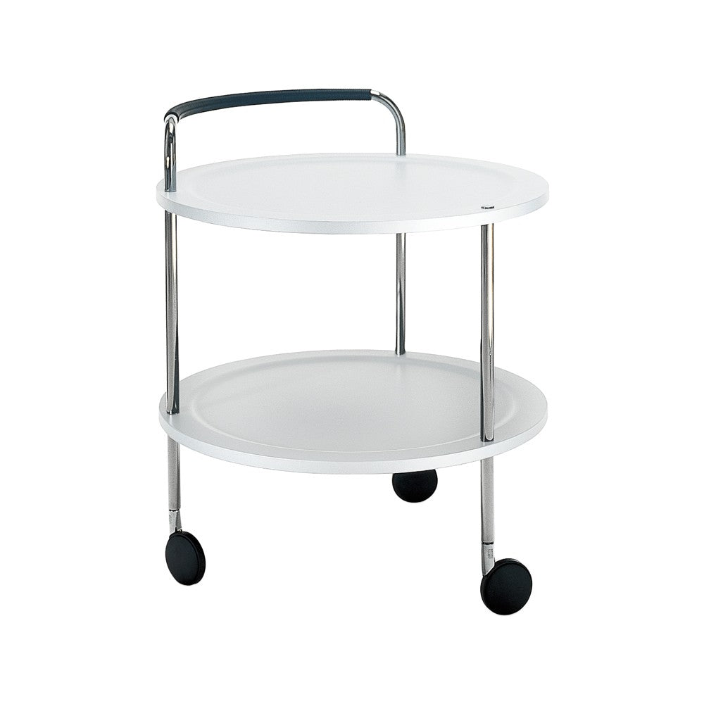 SMD Design Trolley Round basic Servierwagen Weiß, Chromgestell