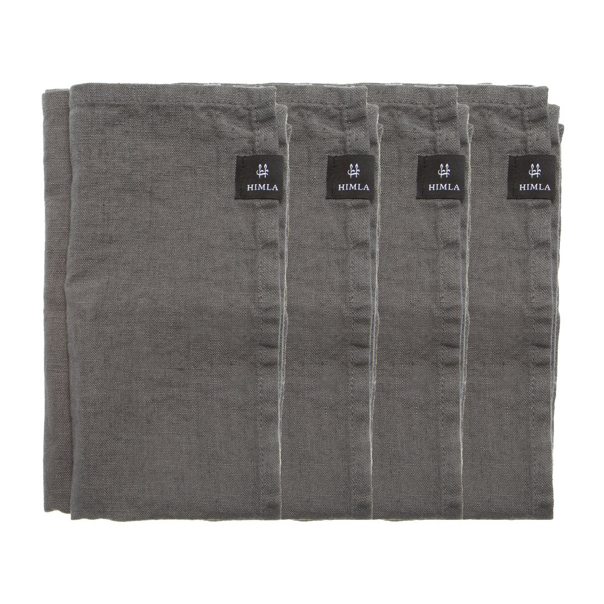 Himla Sunshine Leinenservietten 4er Pack Charcoal (dunkelgrau)