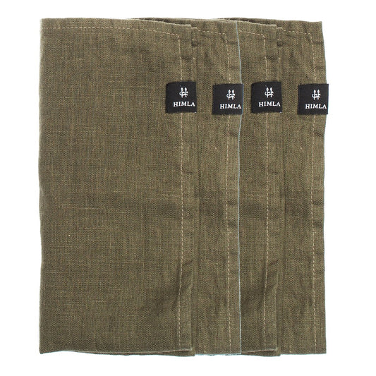 Himla Sunshine Leinenservietten 4er Pack Khaki