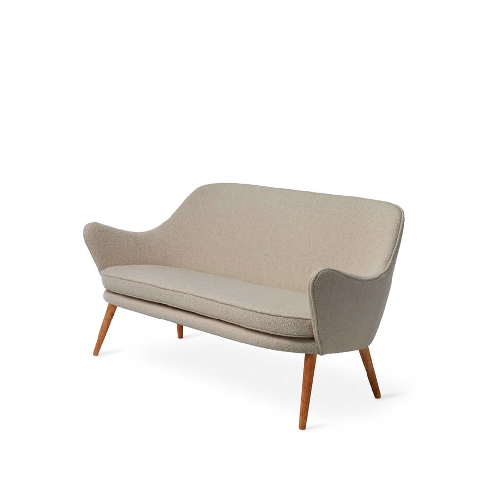 Warm Nordic Dwell soffa 2-sits tyg barnum 2 sand, ben i rökt ek