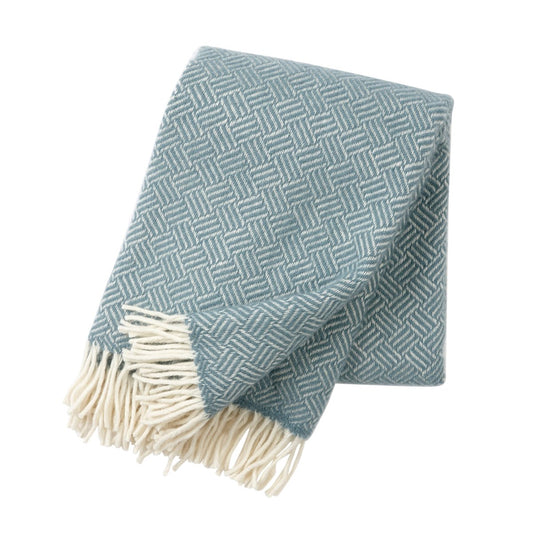 Klippan Yllefabrik Samba wool throw lead grey