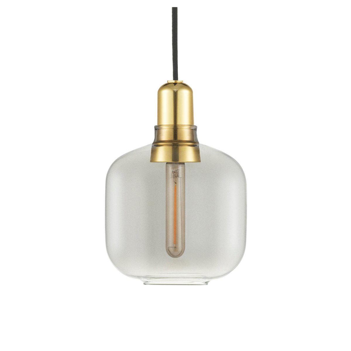 Normann Copenhagen Amp lampa liten Smoke-mässing