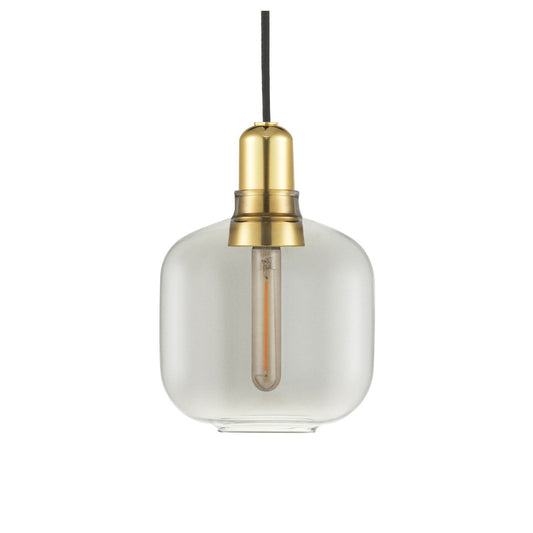 Normann Copenhagen Amp lampa liten Smoke-mässing