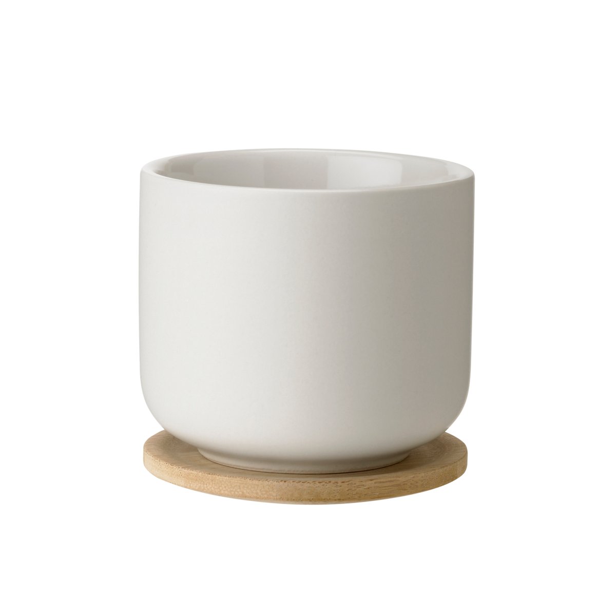 Stelton Theo mug with coaster Sand