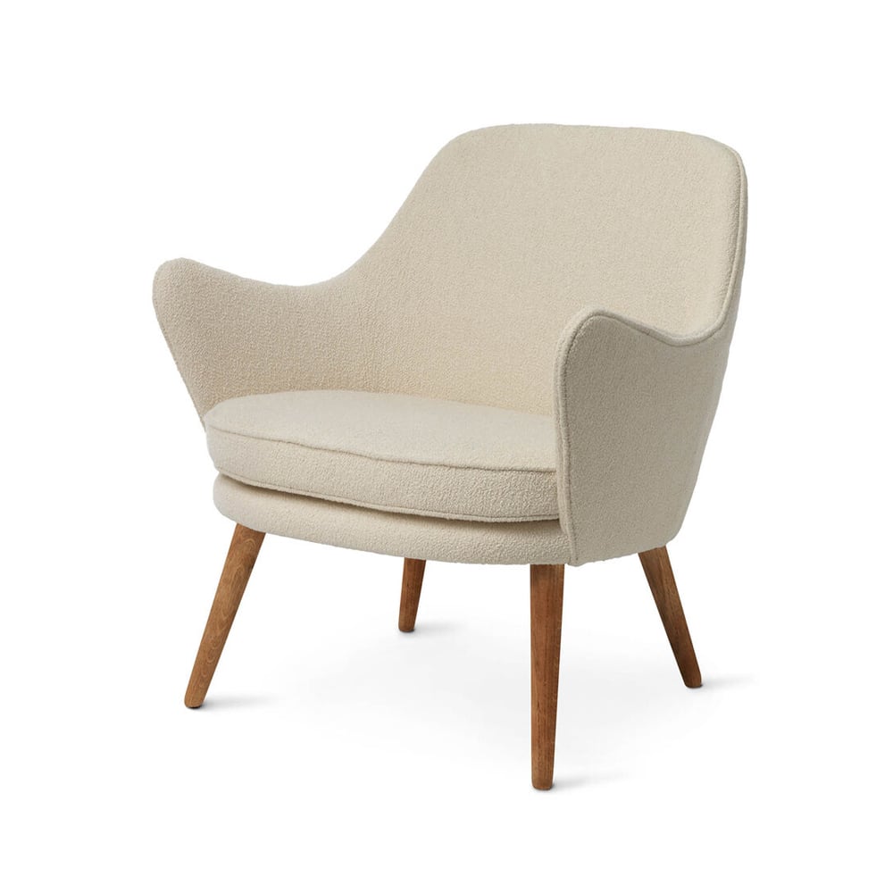 Warm Nordic Dwell loungestol Barnum24 cream-ben i rökt ek