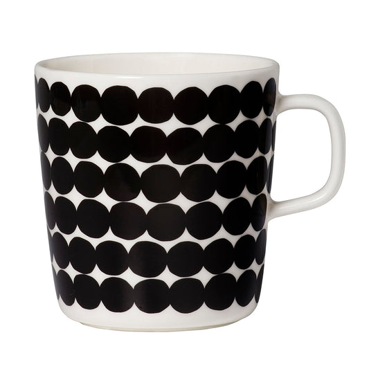 Marimekko Räsymatto mug 4 dl black-white