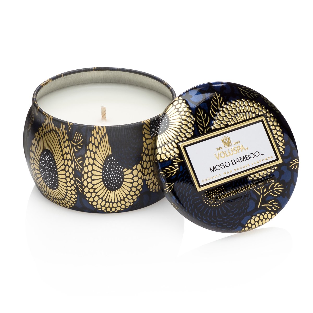 Voluspa Decorative tin candle 25 hours Moso Banboo