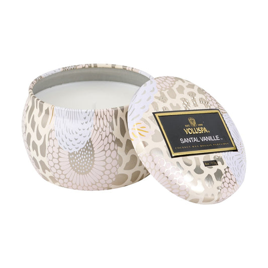 Voluspa Decorative tin candle 25 hours santal vanille