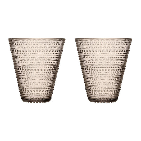 Iittala Kastehelmi glass 30 cl 2-pack linen