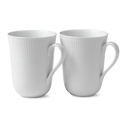 Royal Copenhagen White Fluted mug 2-pack 33 cl