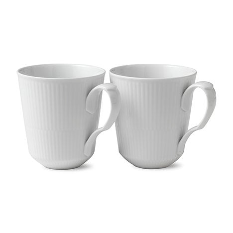 Royal Copenhagen White Fluted mug 2-pack 37 cl