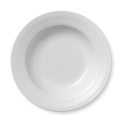 Royal Copenhagen White Fluted djup tallrik med kant Ø 21 cm