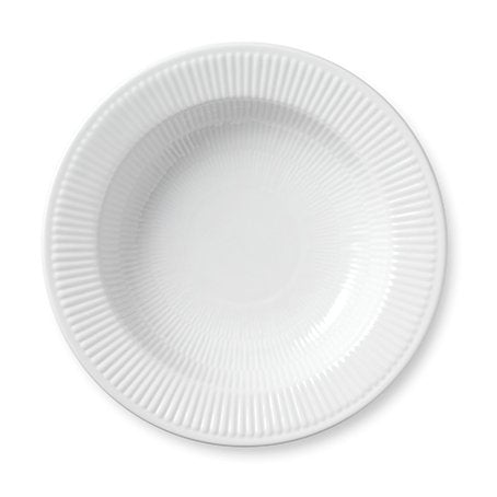 Royal Copenhagen White Fluted djup tallrik med kant Ø 30 cm