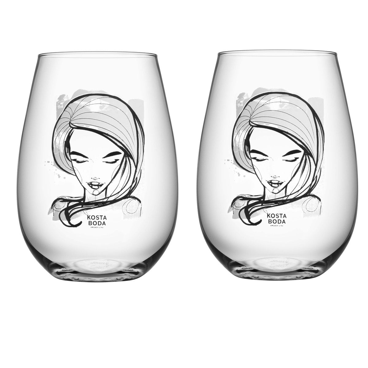 Kosta Boda All about you Glas 57 cl 2er Pack Need you (weiß)