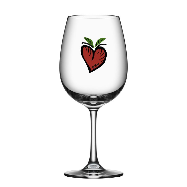 Kosta Boda Friendship wine glass 50 cl Hearts