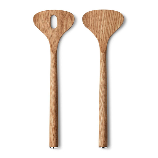 Georg Jensen Alfredo salad servers oak 28 cm