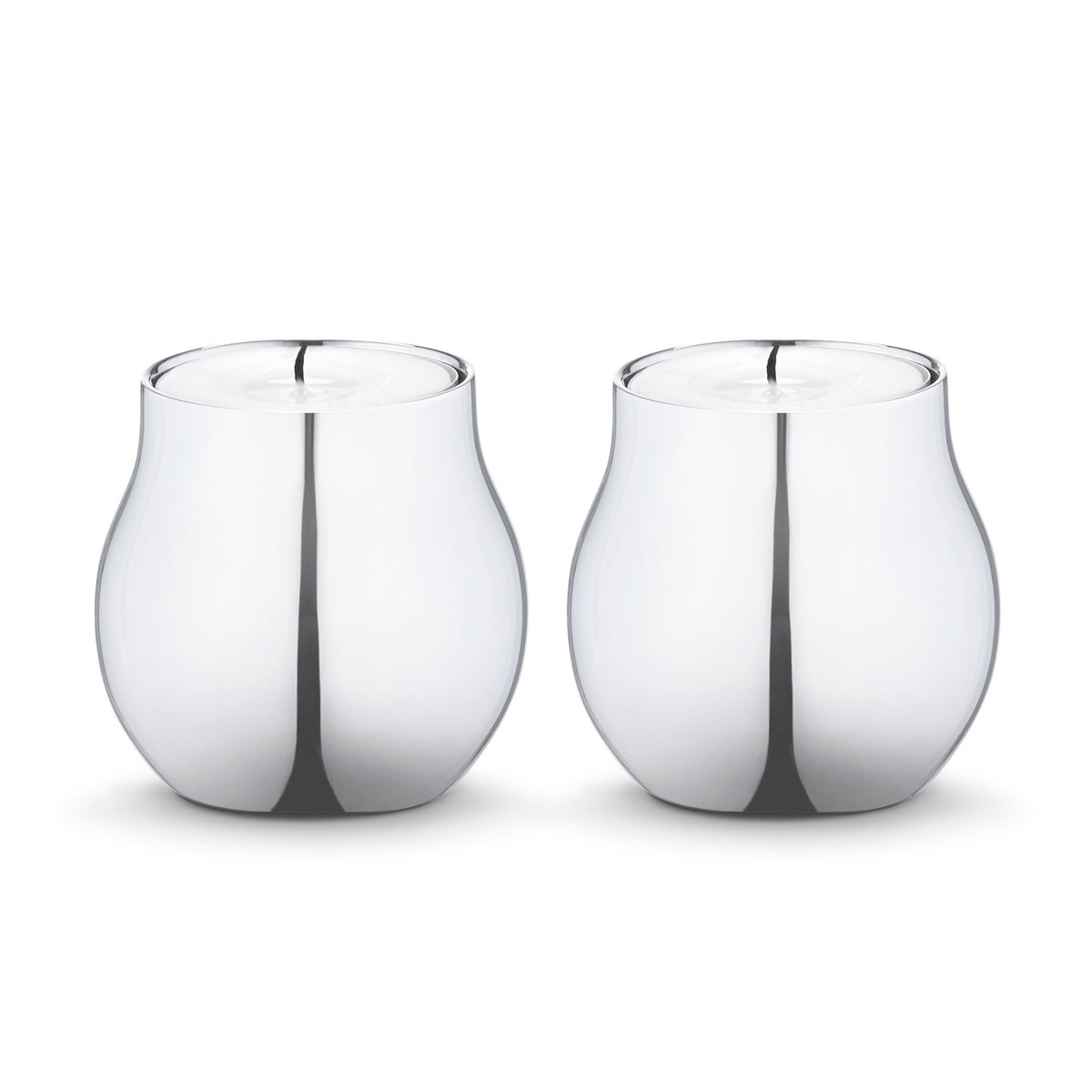 Georg Jensen Cafu Teelichthalter 2er Pack Edelstahl