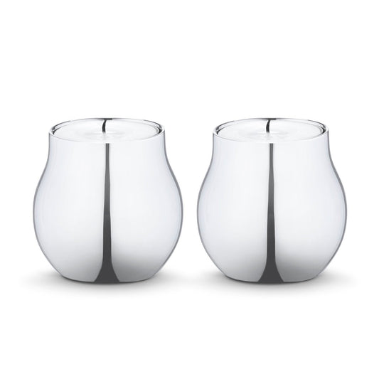 Georg Jensen Cafu tealight holder 2-pack stainless steel