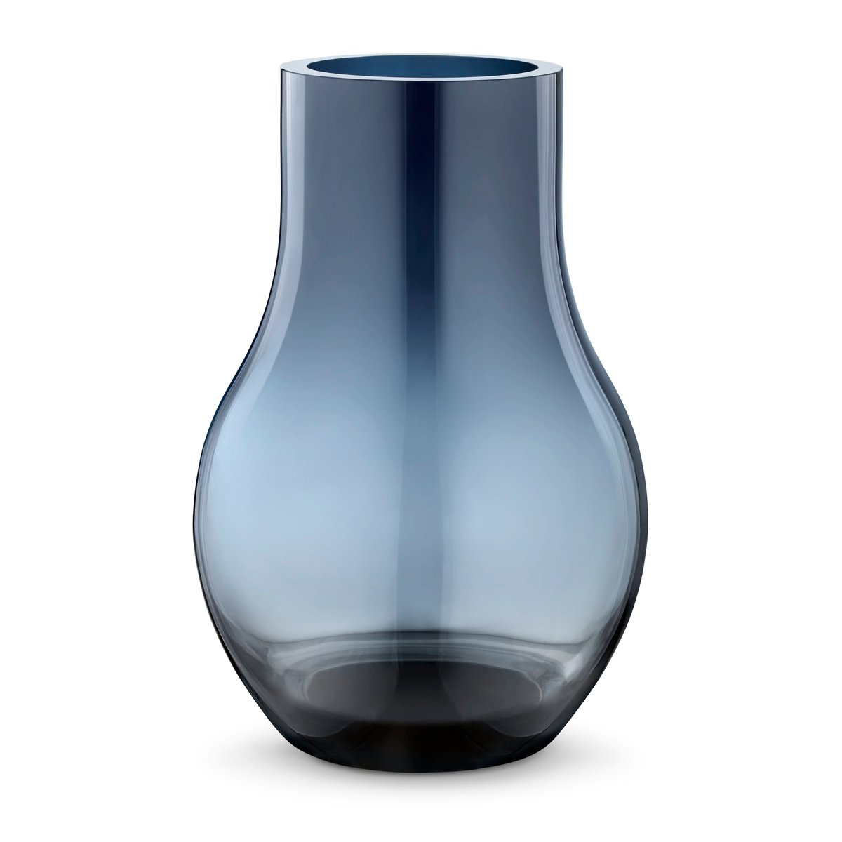 Georg Jensen Cafu glass vase blue medium, 30 cm