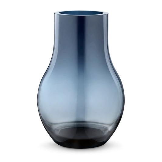 Georg Jensen Cafu glass vase blue medium, 30 cm