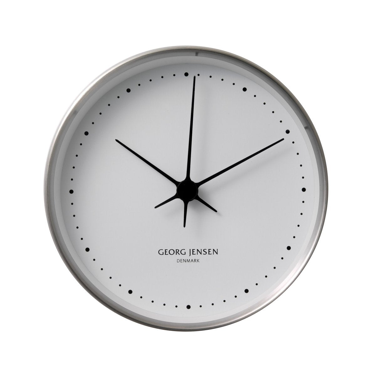 Georg Jensen Koppel wall clock white-stainless steel Ø 10 cm