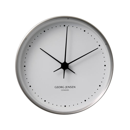 Georg Jensen Koppel wall clock white-stainless steel Ø 10 cm