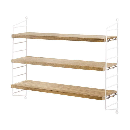 String String shelf Pocket oak-white oak-white