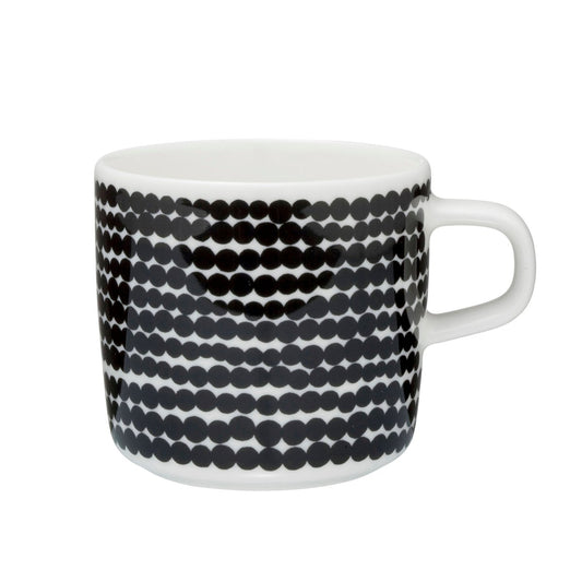 Marimekko Räsymatto coffee cup 20 cl black-white