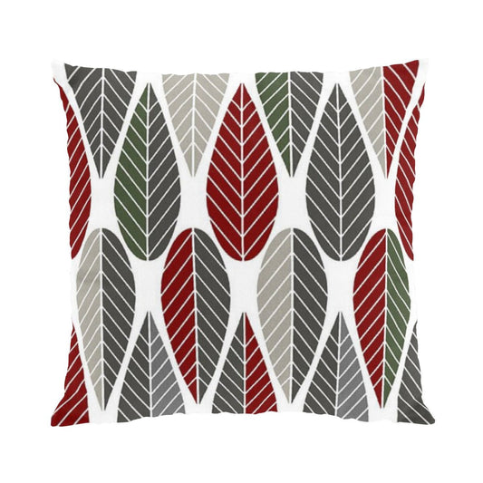 Arvidssons Textil Blader cushion cover red-green