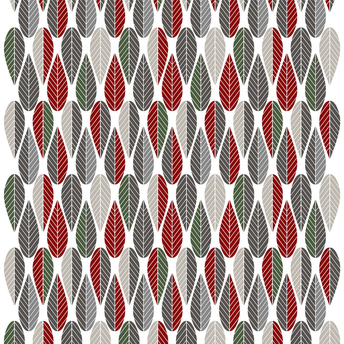 Arvidssons Textil Blader fabric red-green