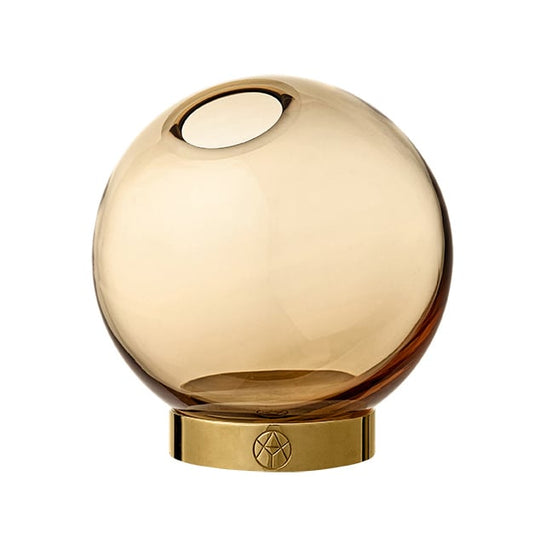 AYTM Globe vase small amber-gold