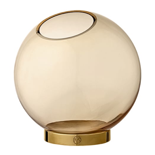 AYTM Globe vase medium amber-gold