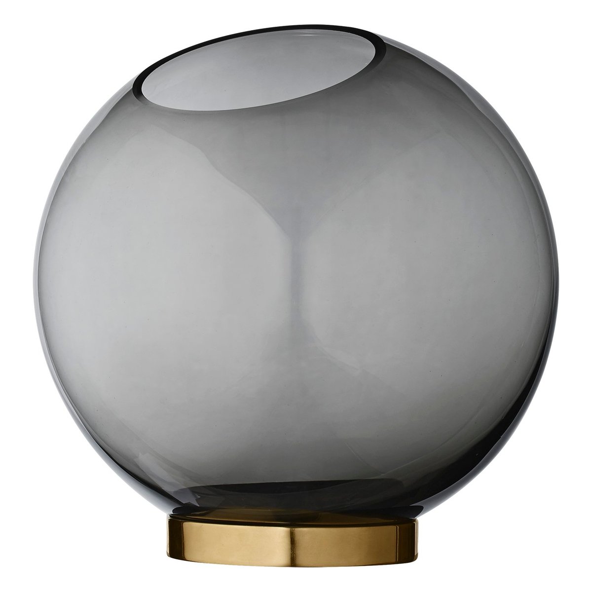 AYTM Globe vase large black-brass