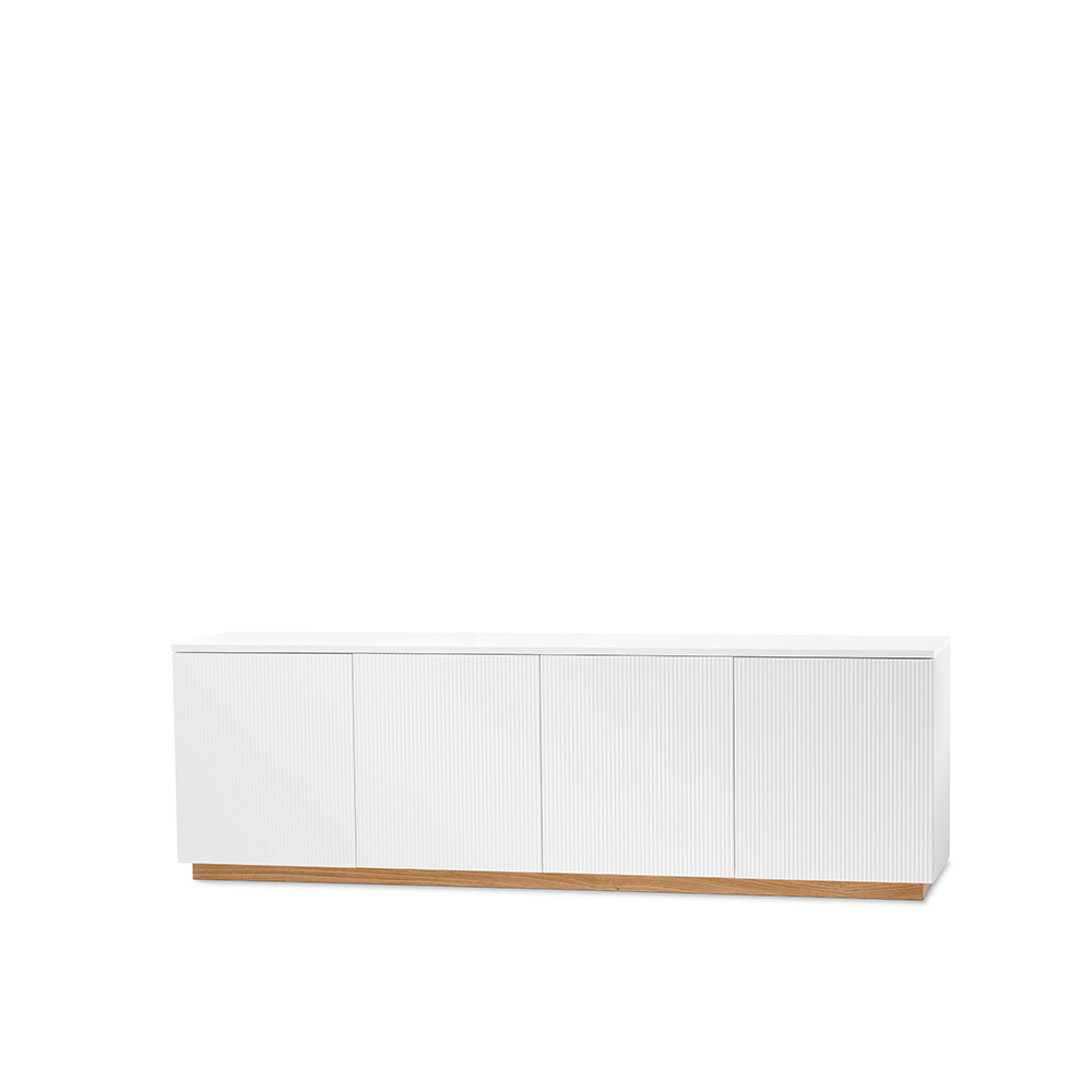 A2 Beam sideboard vit lack, sockel i oljad ek