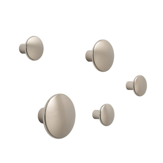 Muuto The Dots clothes hook metal 5 pack Taupe