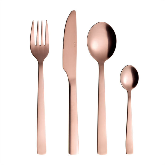 Aida Raw cutlery set 16 pcs roségold