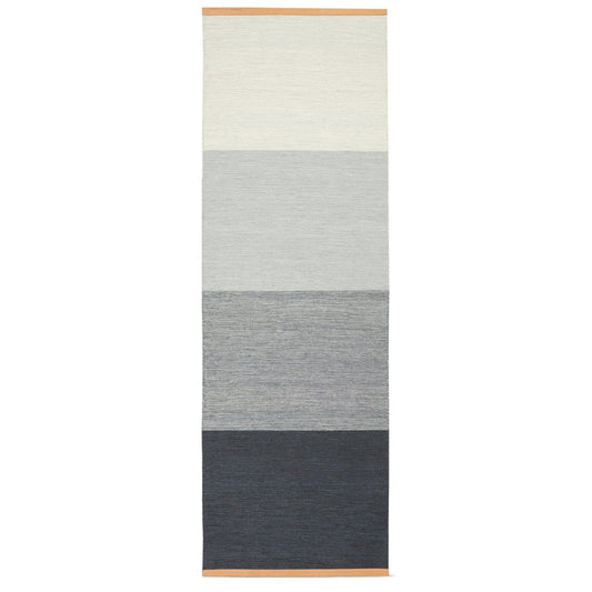 Design House Stockholm Fields Teppich 80x250 cm Blau-grau