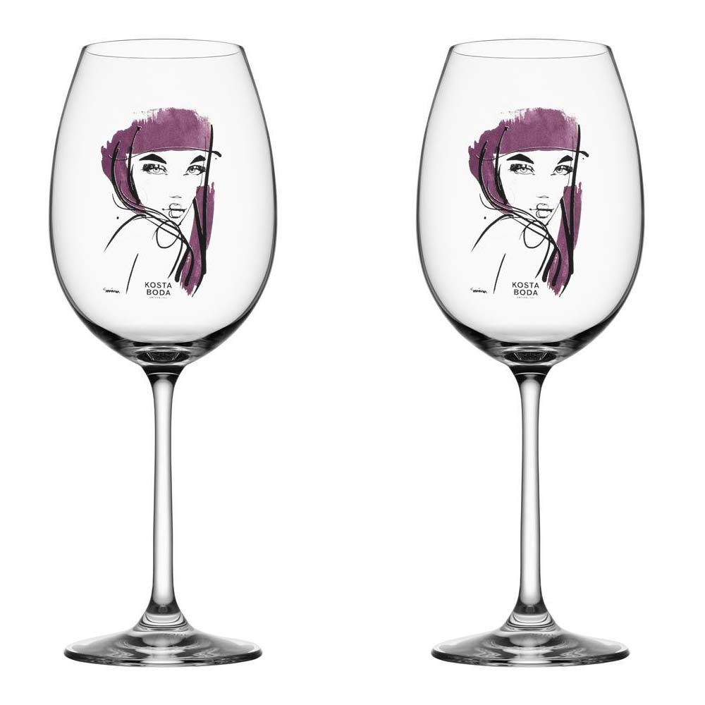 Kosta Boda All about you wine glass 52 cl 2 pack red