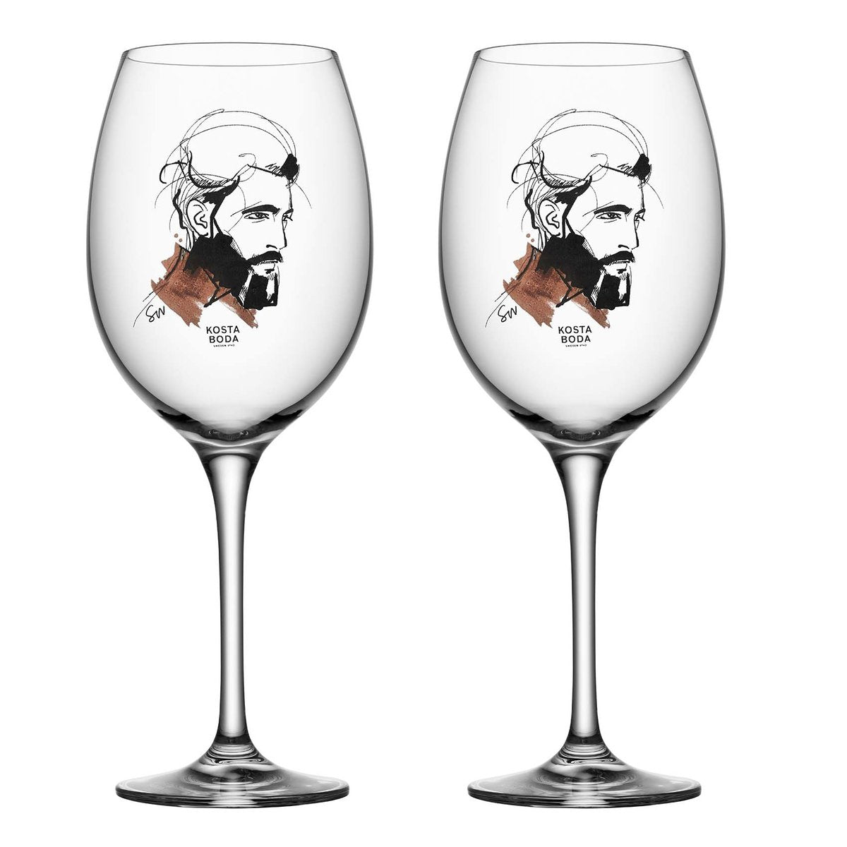 Kosta Boda All about you wine glass 52 cl 2 pack Wait for him (deep purple)