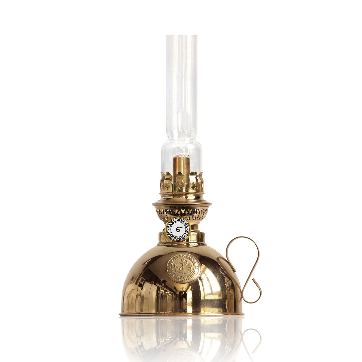 Karlskrona Lampfabrik Nattlampan paraffin lamp brass