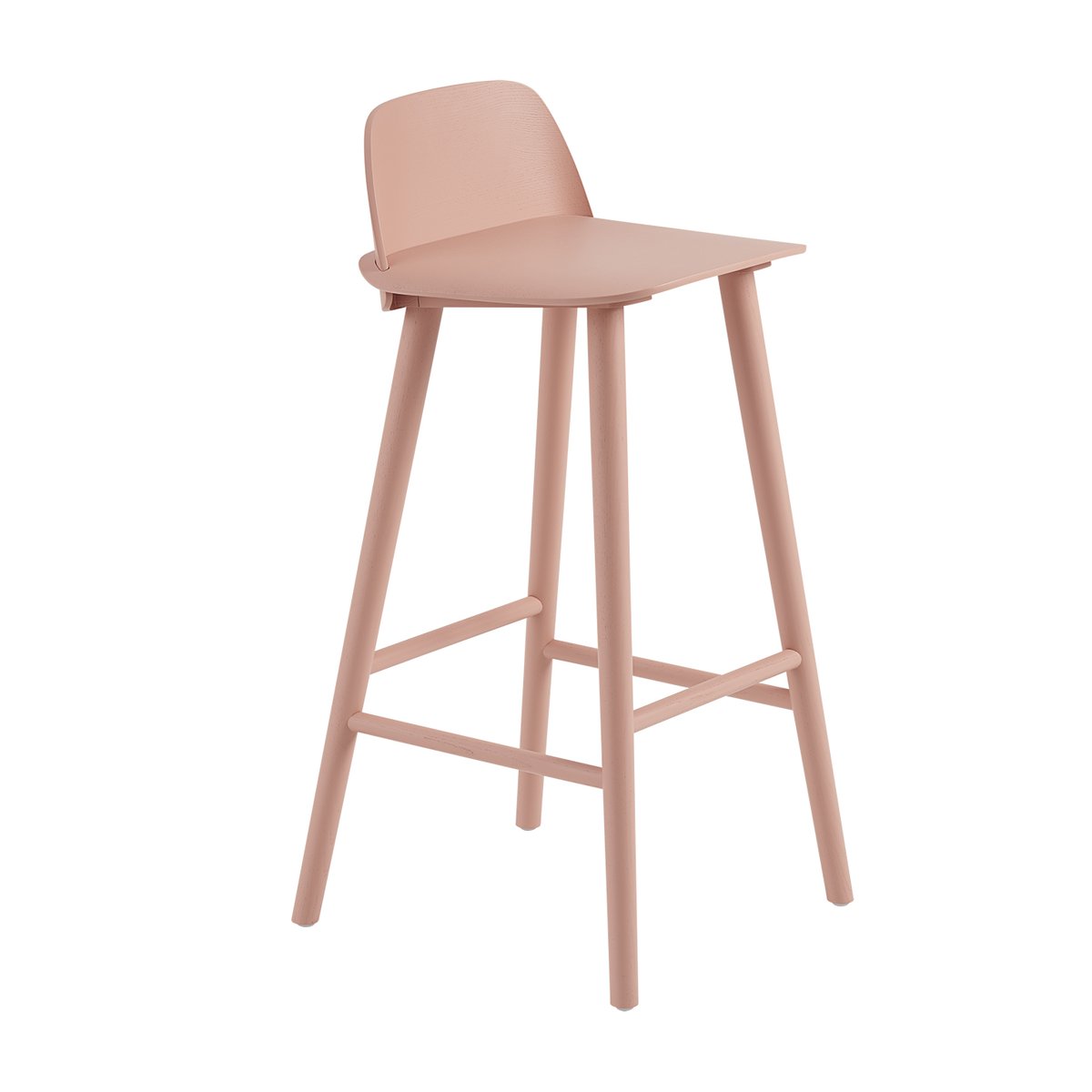 Muuto Nerd barstol 75 cm Tan rose